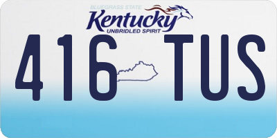 KY license plate 416TUS