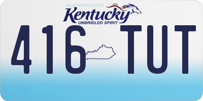 KY license plate 416TUT