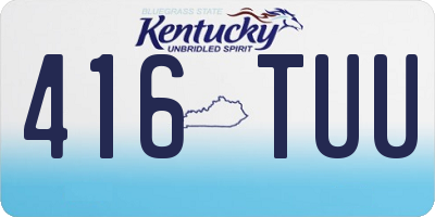 KY license plate 416TUU