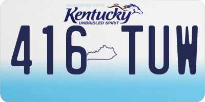 KY license plate 416TUW