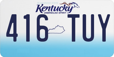 KY license plate 416TUY