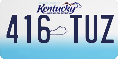 KY license plate 416TUZ