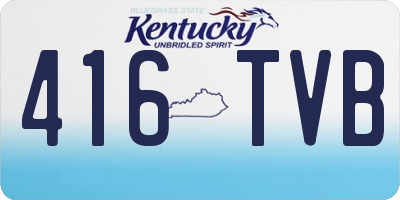KY license plate 416TVB