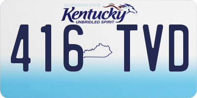 KY license plate 416TVD