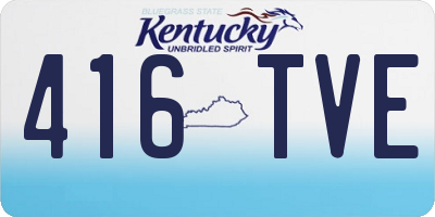 KY license plate 416TVE