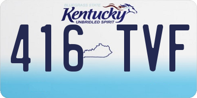 KY license plate 416TVF