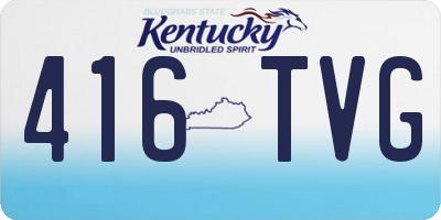 KY license plate 416TVG