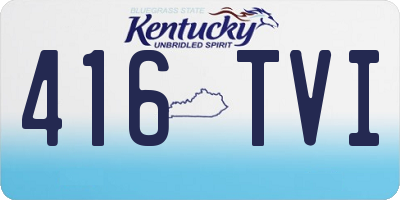KY license plate 416TVI