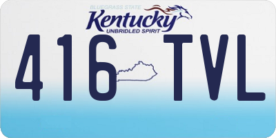 KY license plate 416TVL