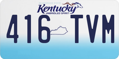 KY license plate 416TVM