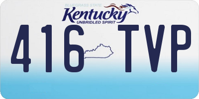 KY license plate 416TVP