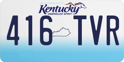 KY license plate 416TVR