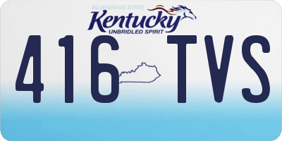 KY license plate 416TVS