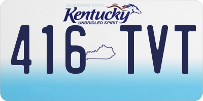 KY license plate 416TVT
