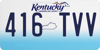 KY license plate 416TVV