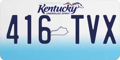 KY license plate 416TVX