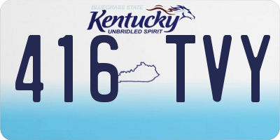 KY license plate 416TVY