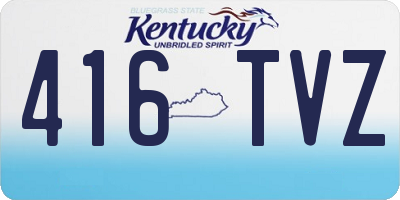 KY license plate 416TVZ