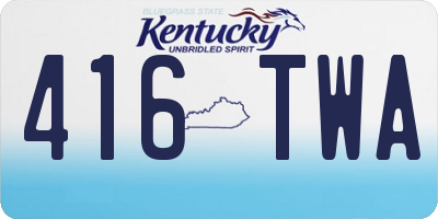 KY license plate 416TWA