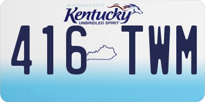 KY license plate 416TWM