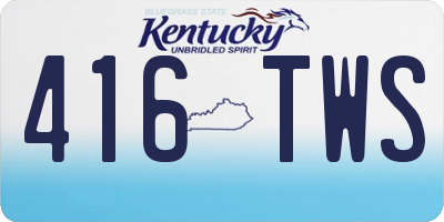 KY license plate 416TWS