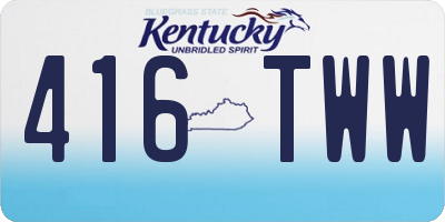 KY license plate 416TWW