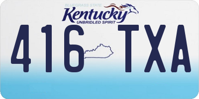 KY license plate 416TXA
