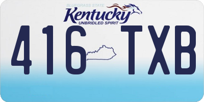 KY license plate 416TXB