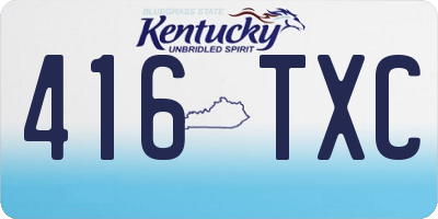 KY license plate 416TXC