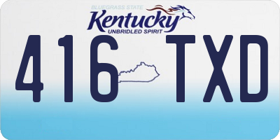 KY license plate 416TXD