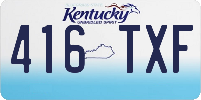 KY license plate 416TXF
