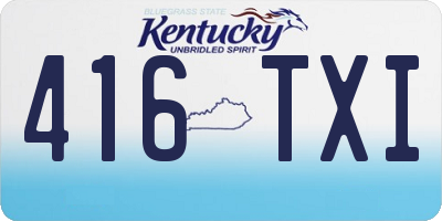 KY license plate 416TXI