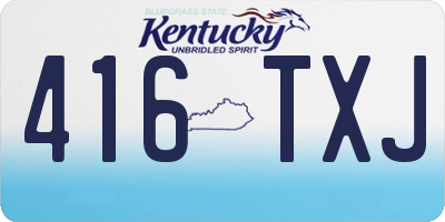 KY license plate 416TXJ