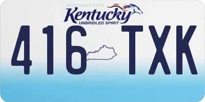 KY license plate 416TXK