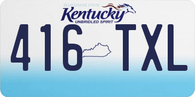 KY license plate 416TXL