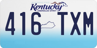 KY license plate 416TXM