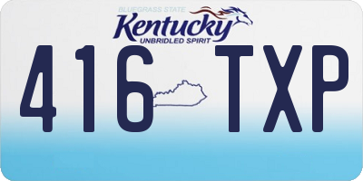 KY license plate 416TXP