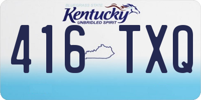 KY license plate 416TXQ
