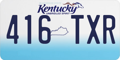 KY license plate 416TXR