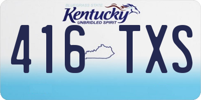 KY license plate 416TXS