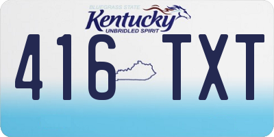 KY license plate 416TXT