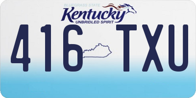 KY license plate 416TXU