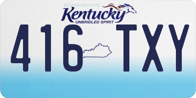 KY license plate 416TXY