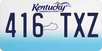 KY license plate 416TXZ