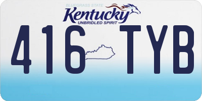 KY license plate 416TYB