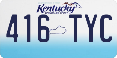 KY license plate 416TYC