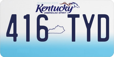 KY license plate 416TYD