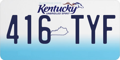 KY license plate 416TYF