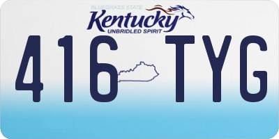 KY license plate 416TYG