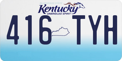 KY license plate 416TYH